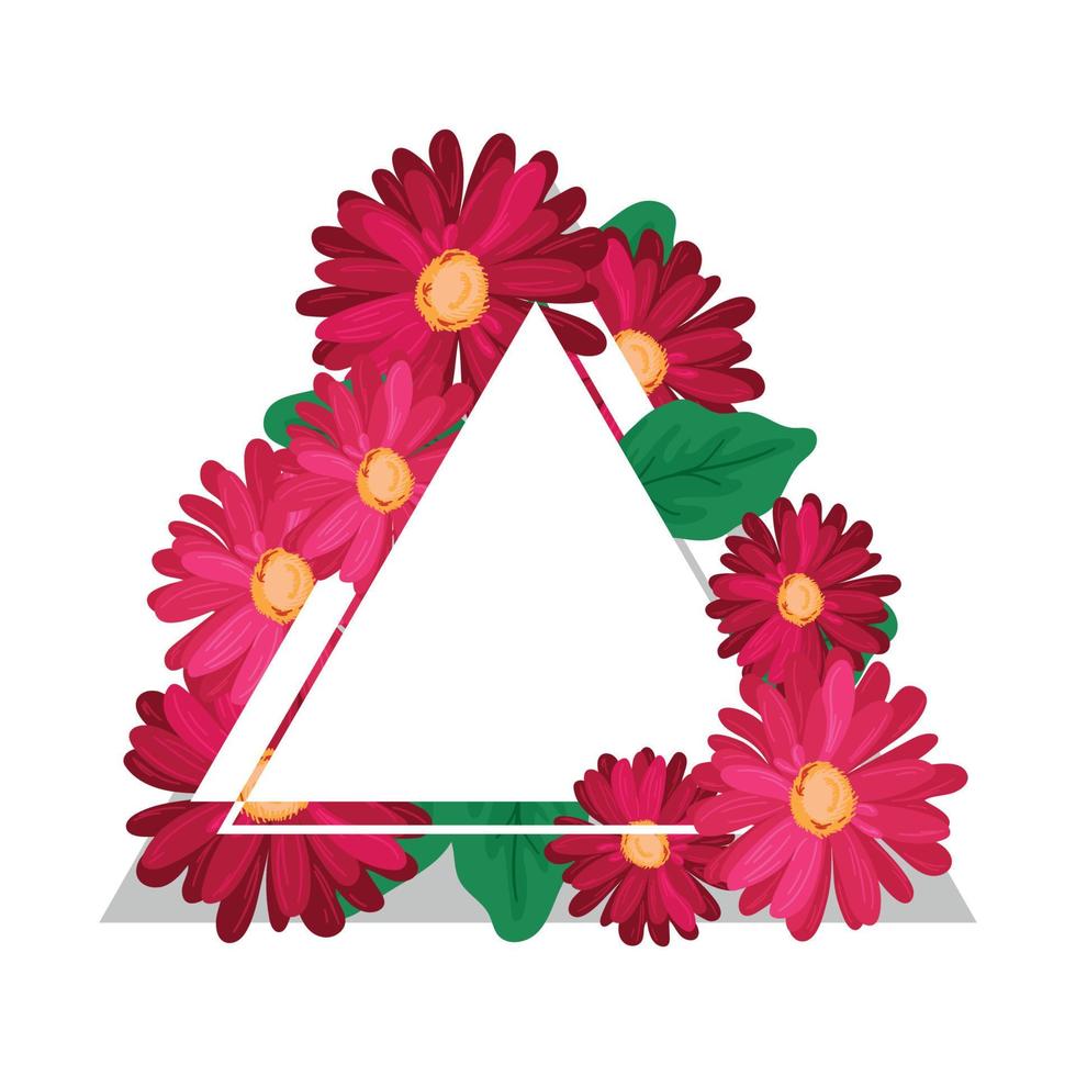 ilustración vectorial de marco floral vector