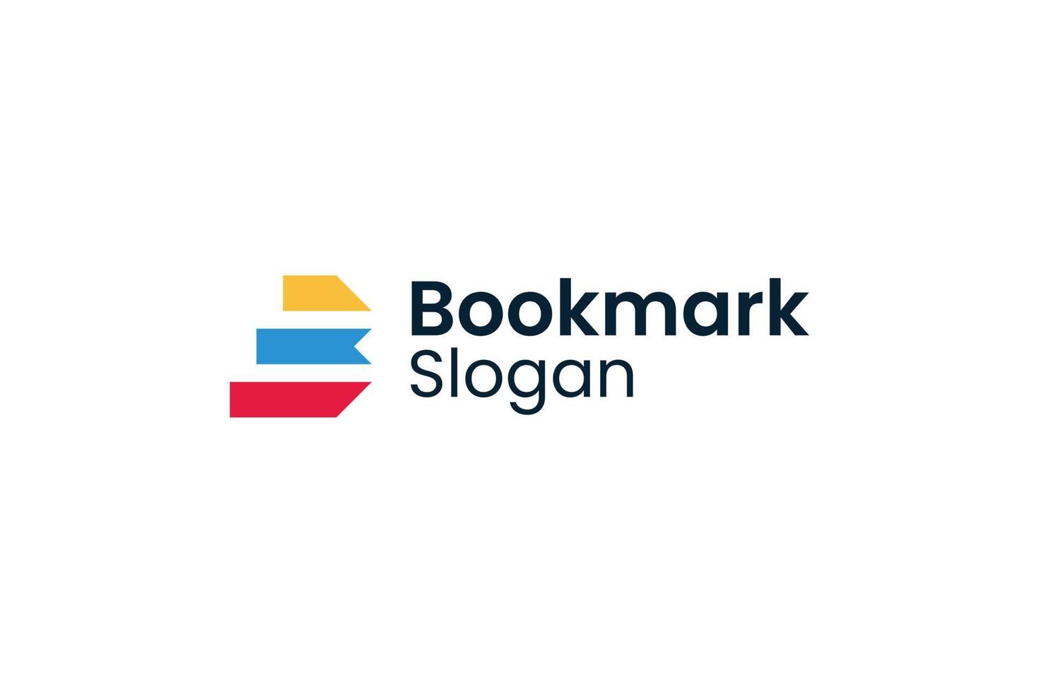 Creative colorful bookmark logo element vector