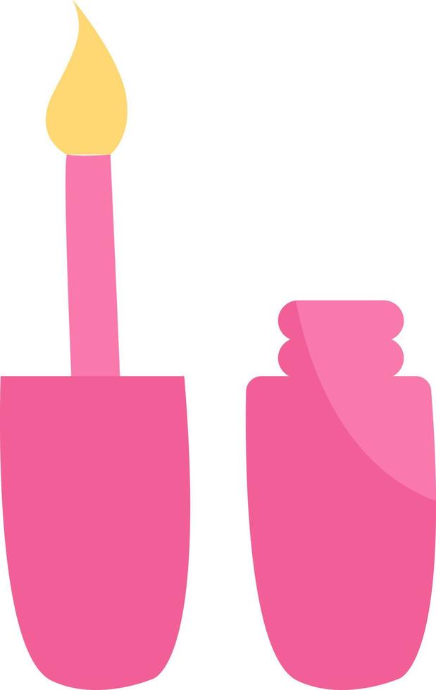 Pink cosmetic liquid eyeliner, illustration, vector on a white background.