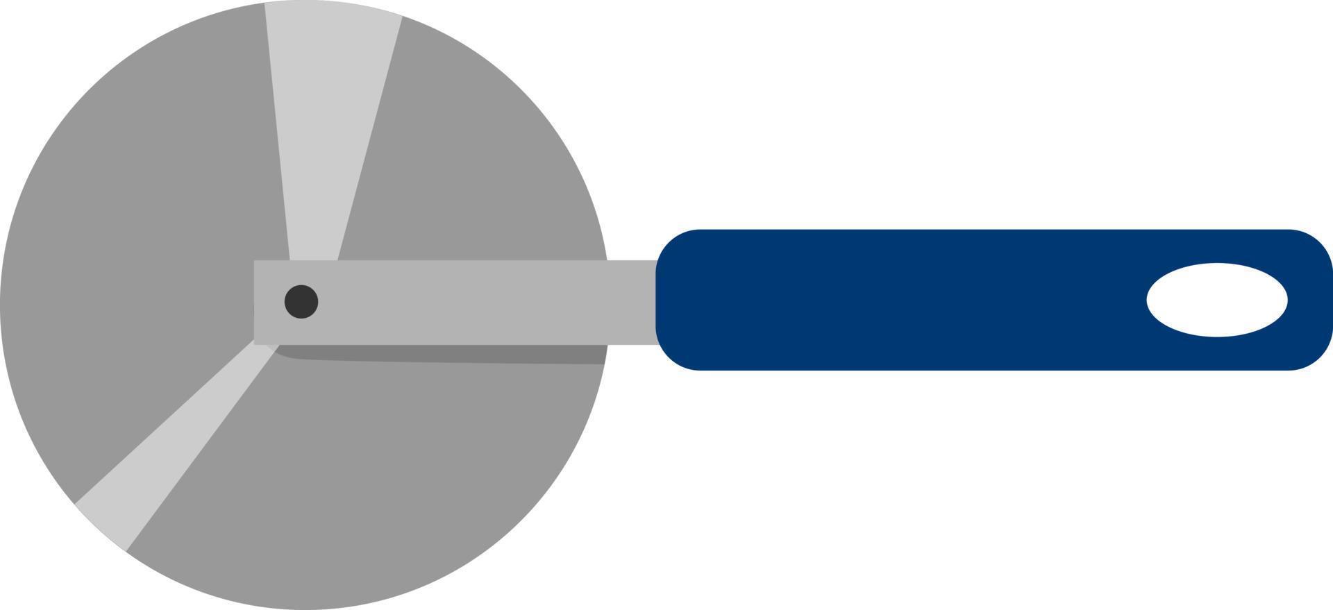 Round knife, illustration, vector on white background.