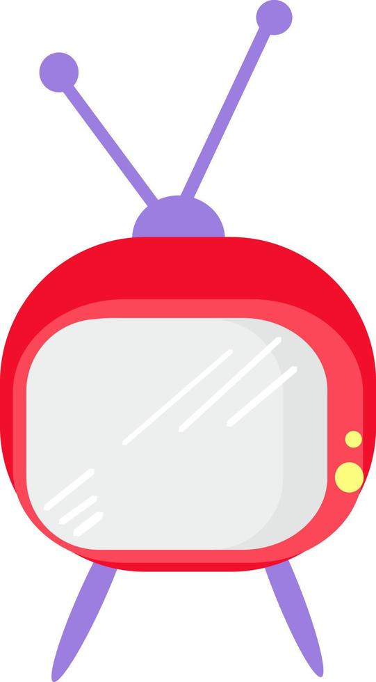 Old TV, illustration, vector on white background.