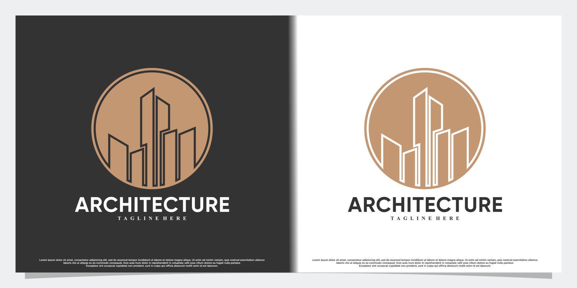 Architecture icon logo design with modern concept Premium Vector