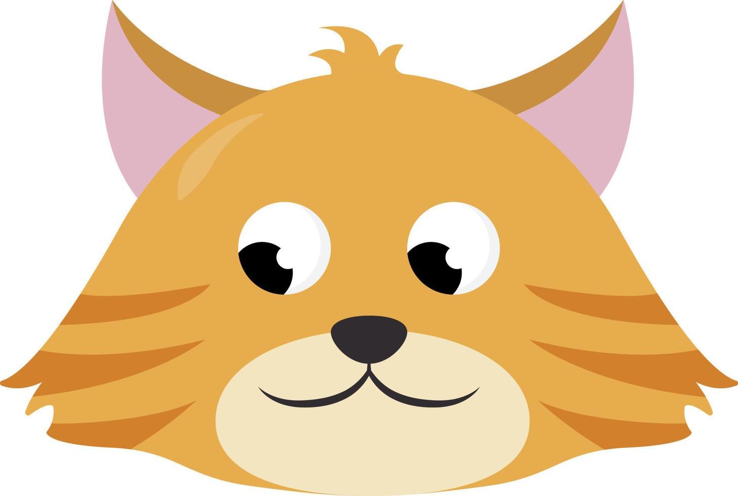 Orange cat, illustration, vector on white background