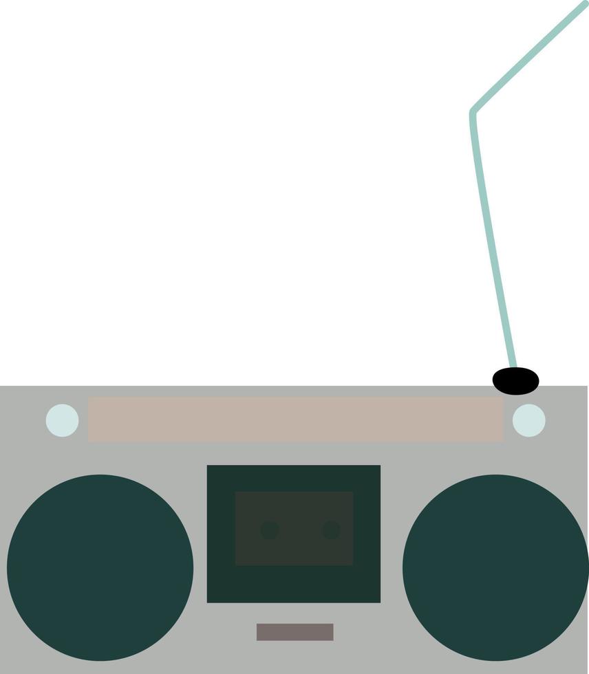 Stereo radio, illustration, vector on white background.