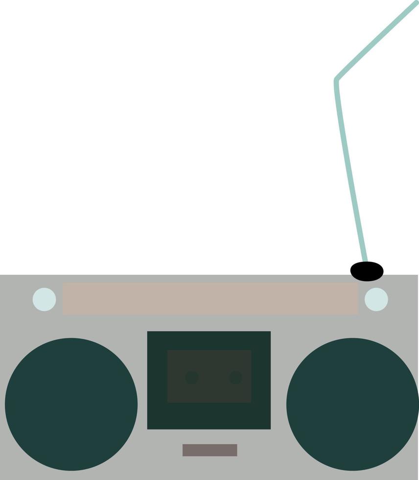 radio estéreo, ilustración, vector sobre fondo blanco.