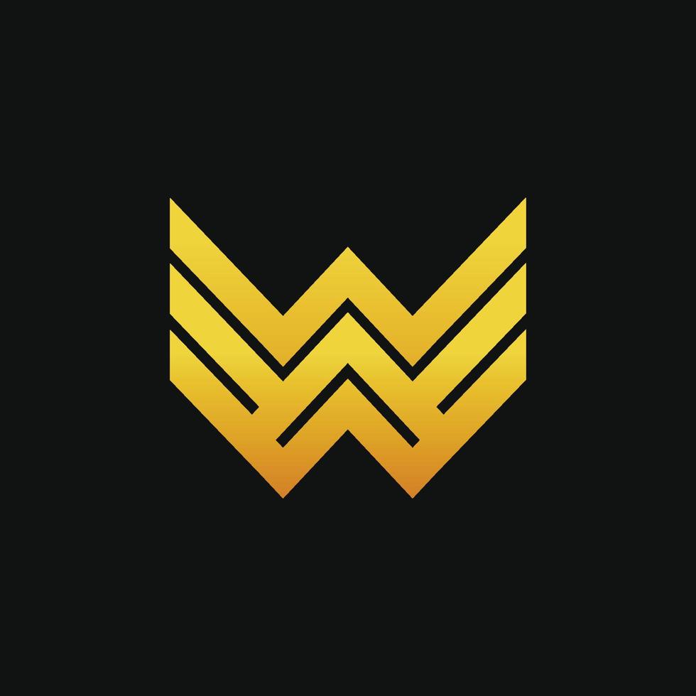 letter W creative logo design vector