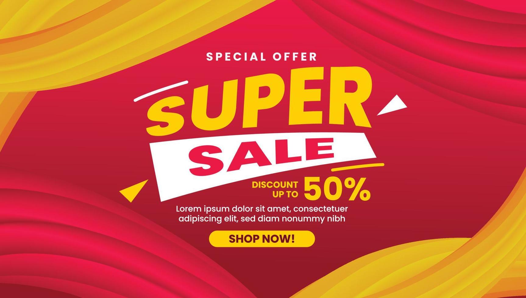 super sale background with discount vector