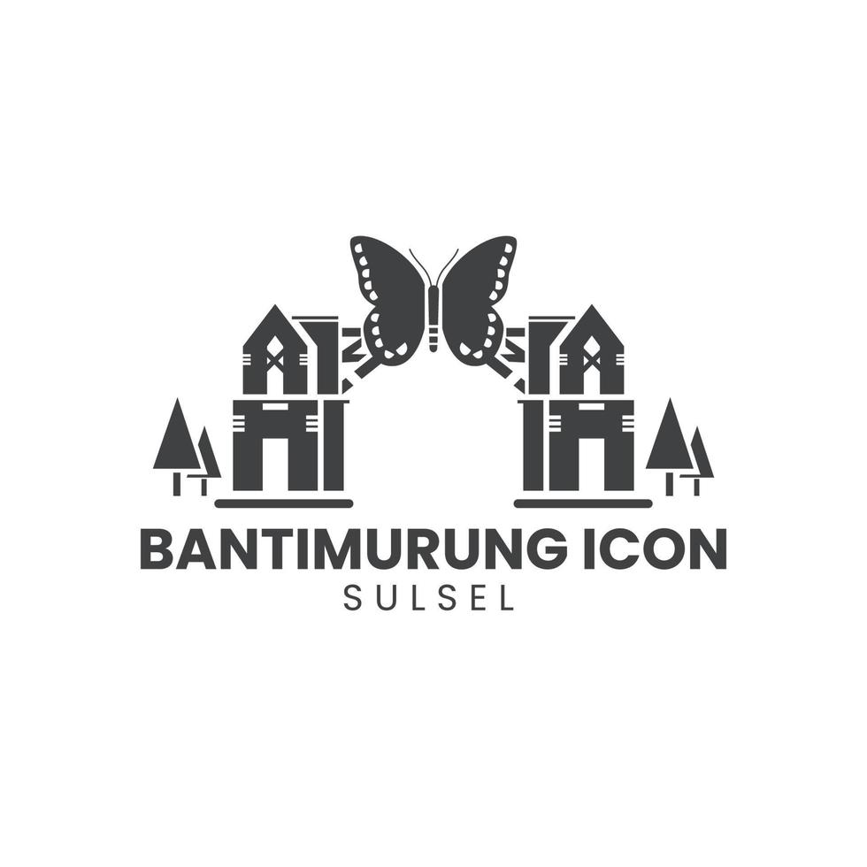creative template logo the bantimurung icon vector