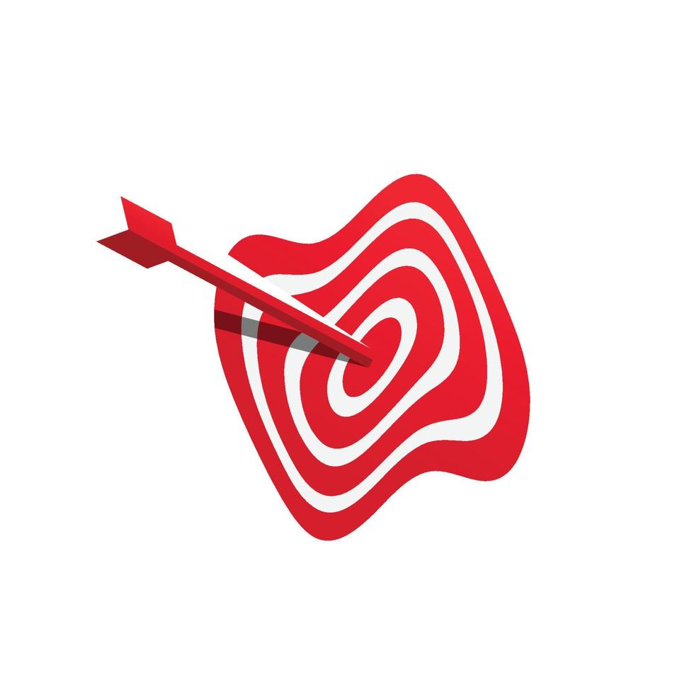 flecha con logo de objetivo de onda vector