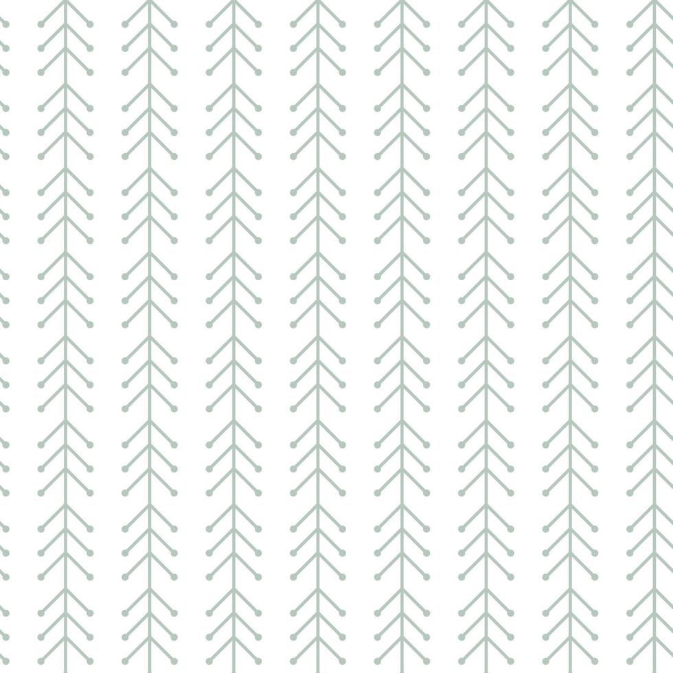 Seamless pattern of forest with simple pine trees on isolated white background. Geometric design for wrapping paper, scrapbook, greeting card, celebration of Christmas, New Year, Winter holidays. vector