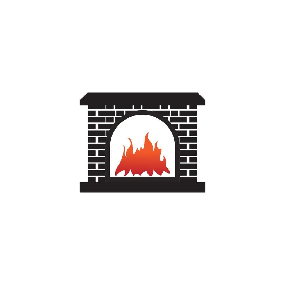 fireplace icon vector