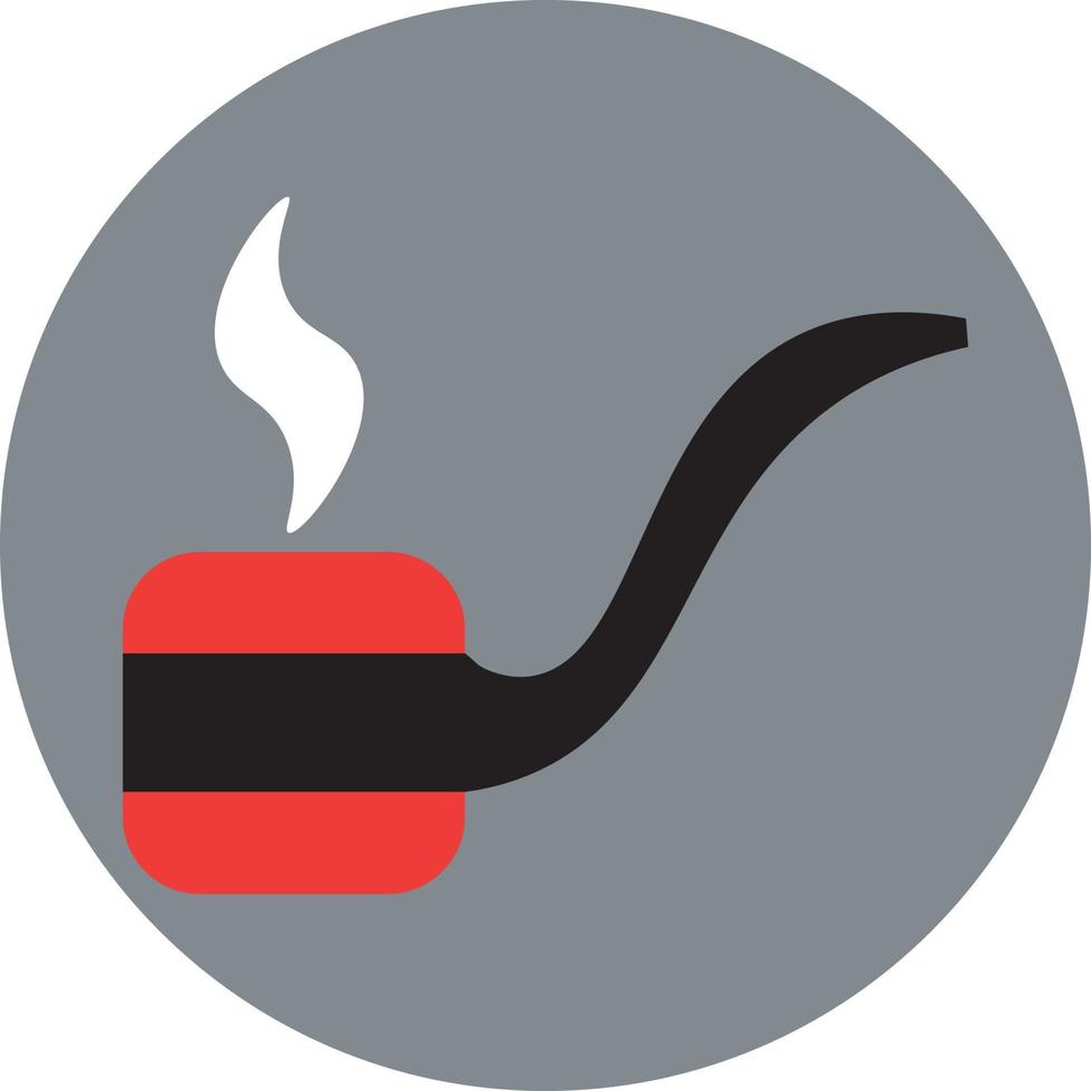 Smoking pipe, illustration, vector on a white background.