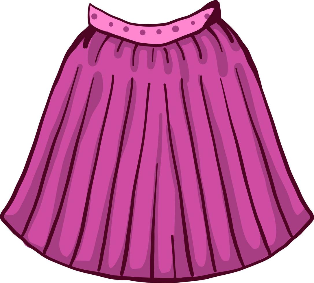 Pink short skirt, illustration, vector on white background. 13729441 ...