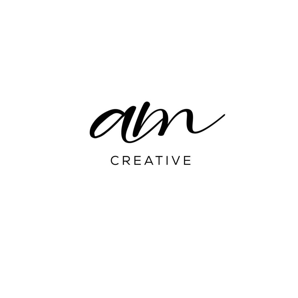 am initial letter logo design vector