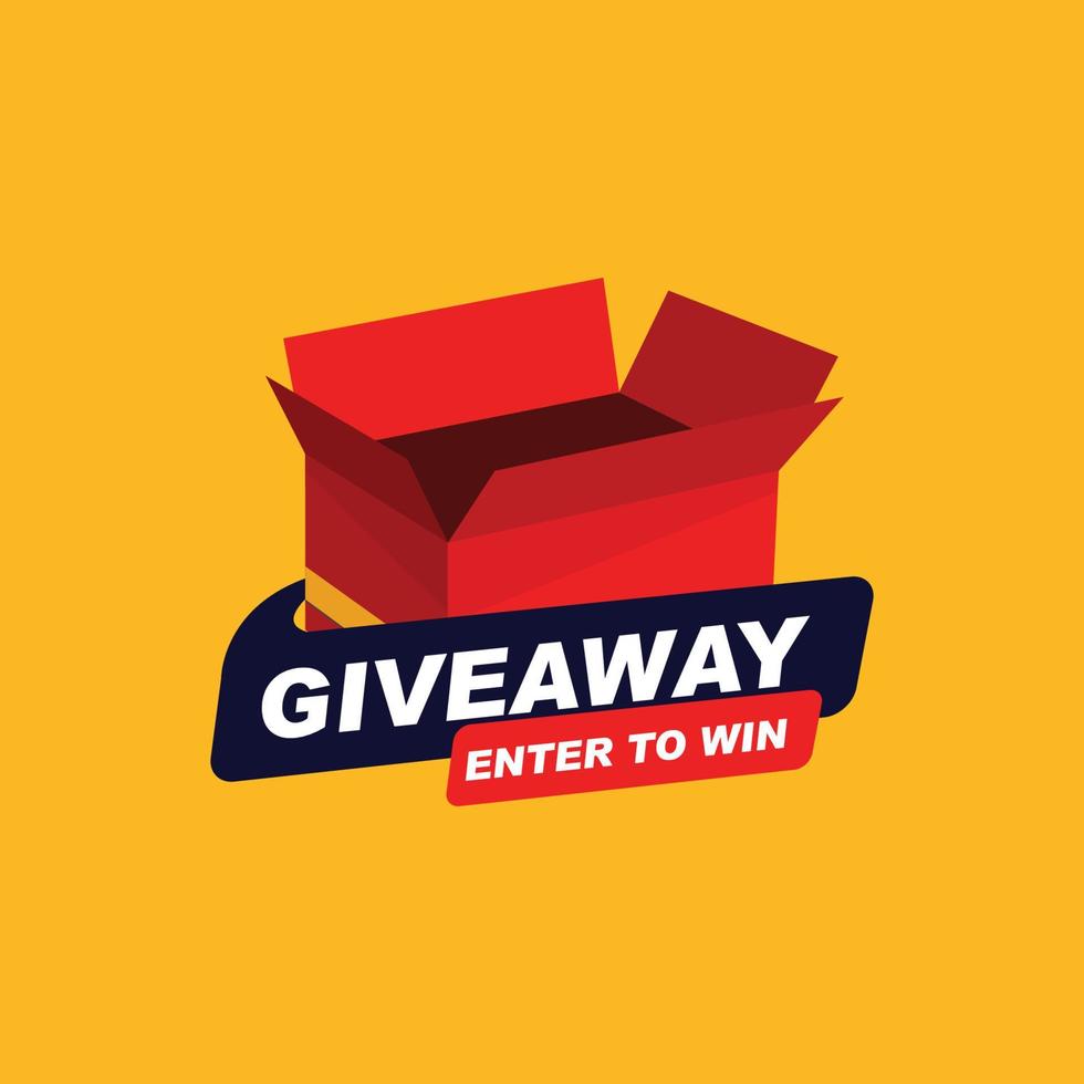 Giveaway time banner design template vector