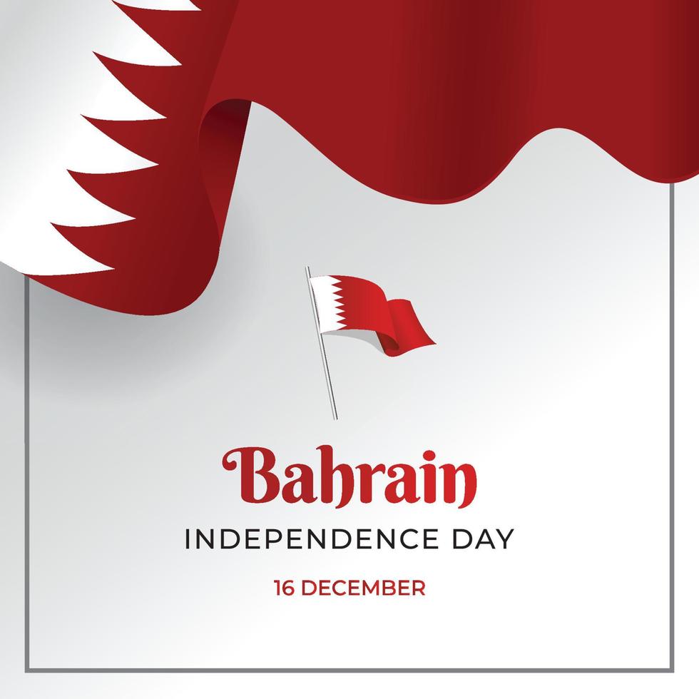 Bahrain independence day banner template vector