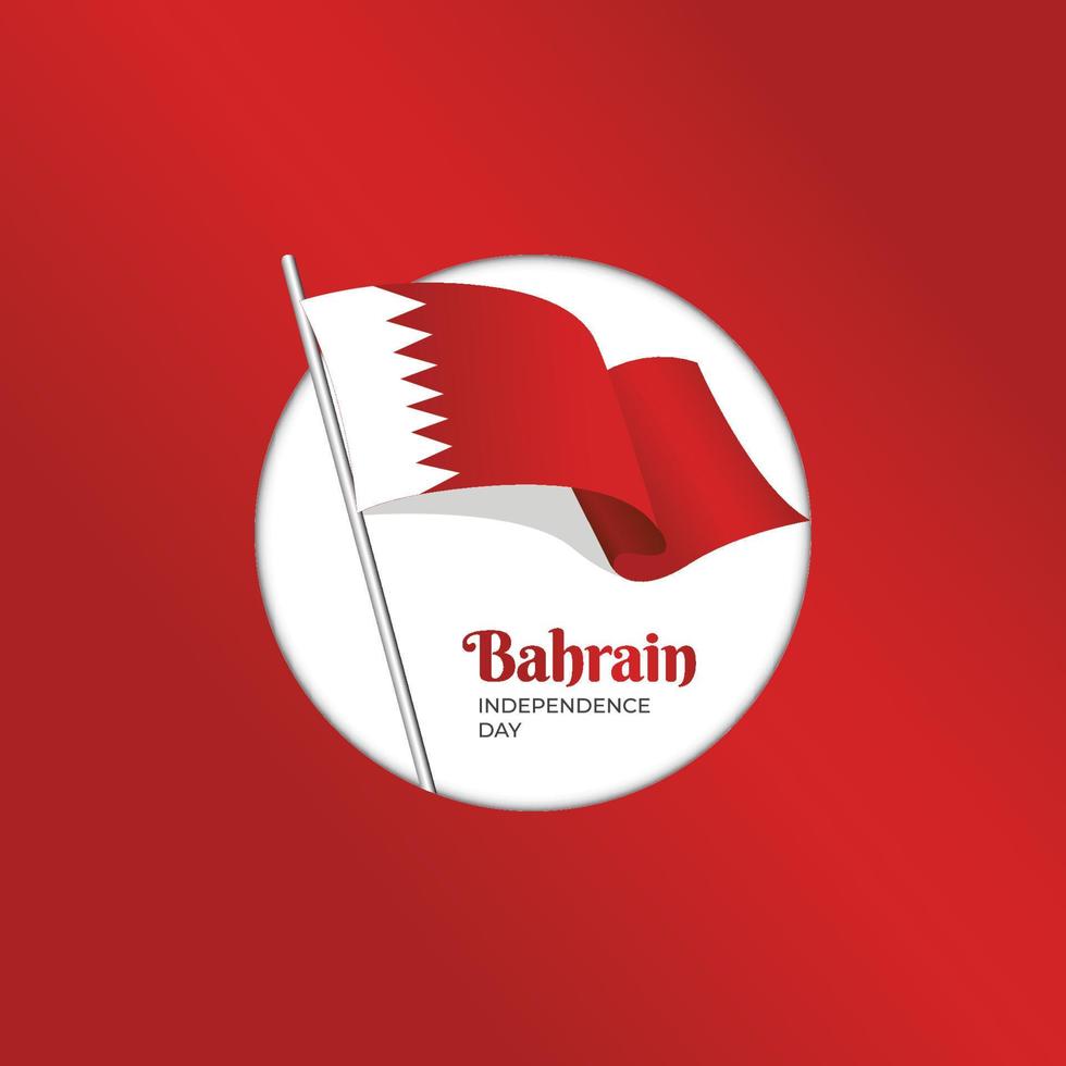 Bahrain independence day banner template vector