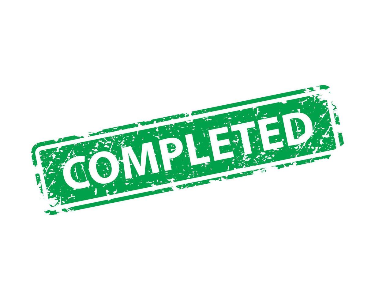 Completed sign sticker. Stamp vector texture. 13729565 Vector Art at
