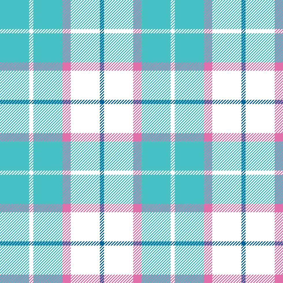 Baby blue pink pastel color plaid seamless pattern. Vector illustration.