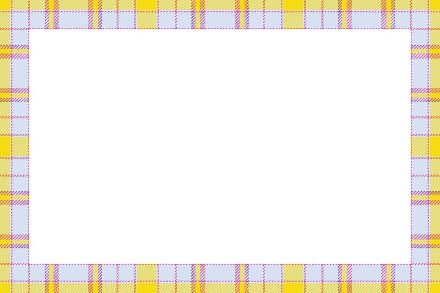Vintage frame vector. Scottish border pattern retro style. Tartan plaid ornament. vector