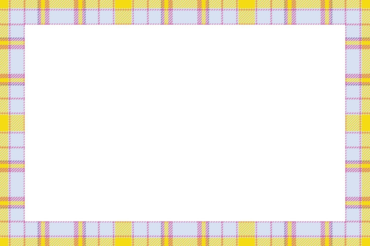 Vintage frame vector. Scottish border pattern retro style. Tartan plaid ornament. vector