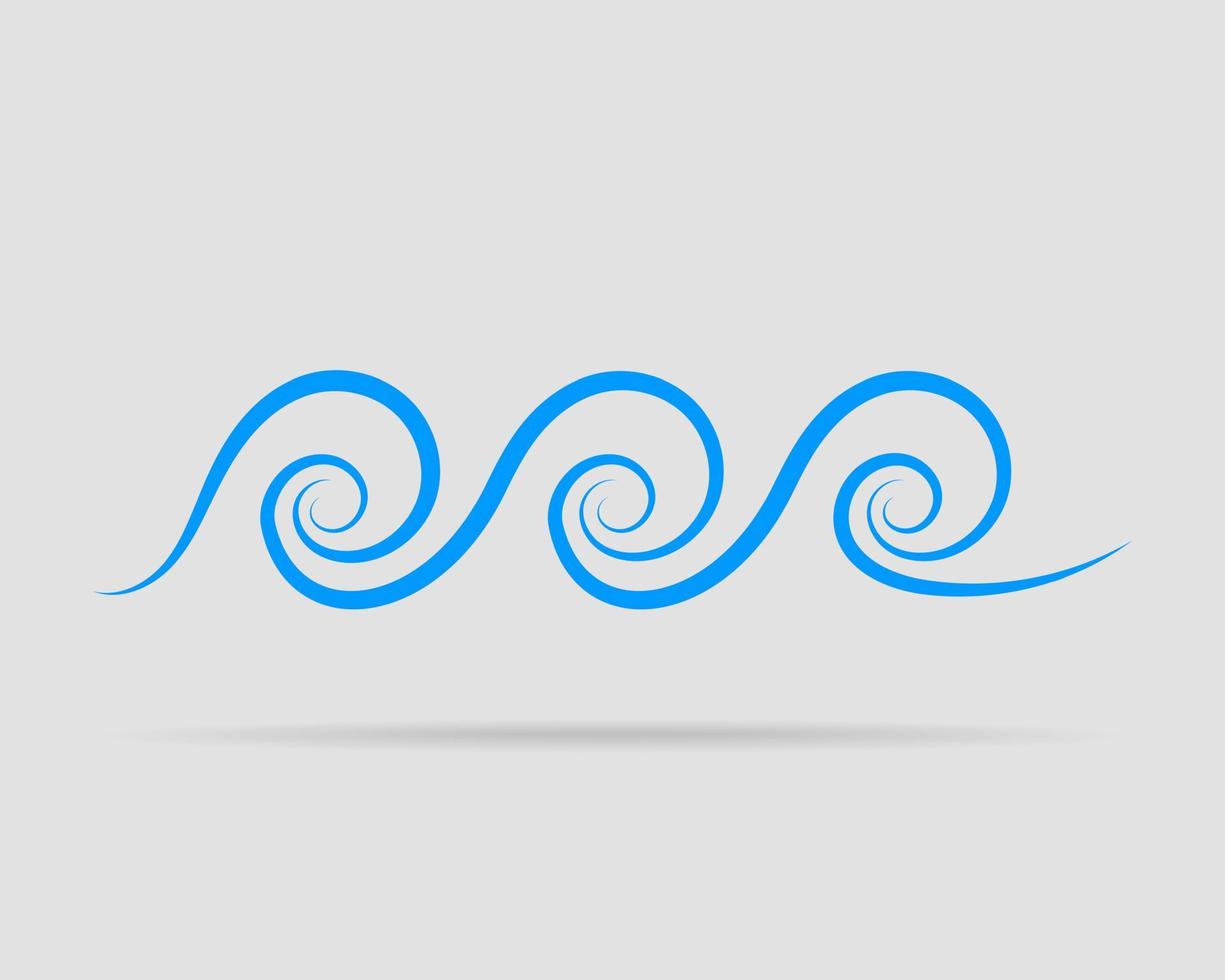 diseño de vectores de ondas. icono de onda de agua. líneas onduladas aisladas.