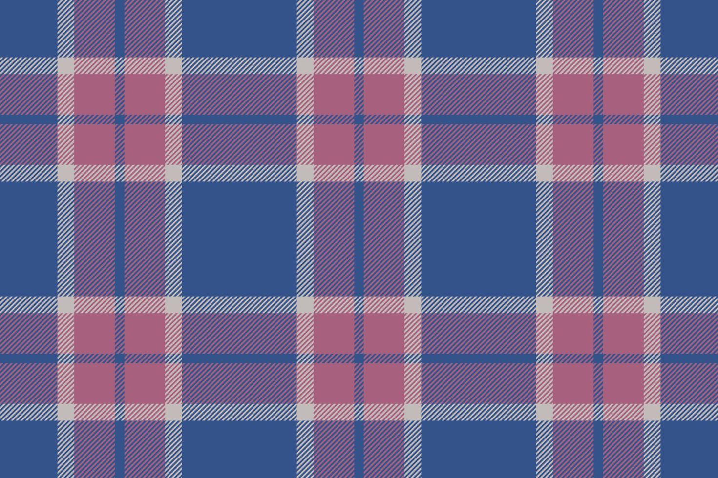 Plaid background, check seamless pattern in blue. Vector fabric texture for textile print, wrapping paper, gift card or wallpaper.