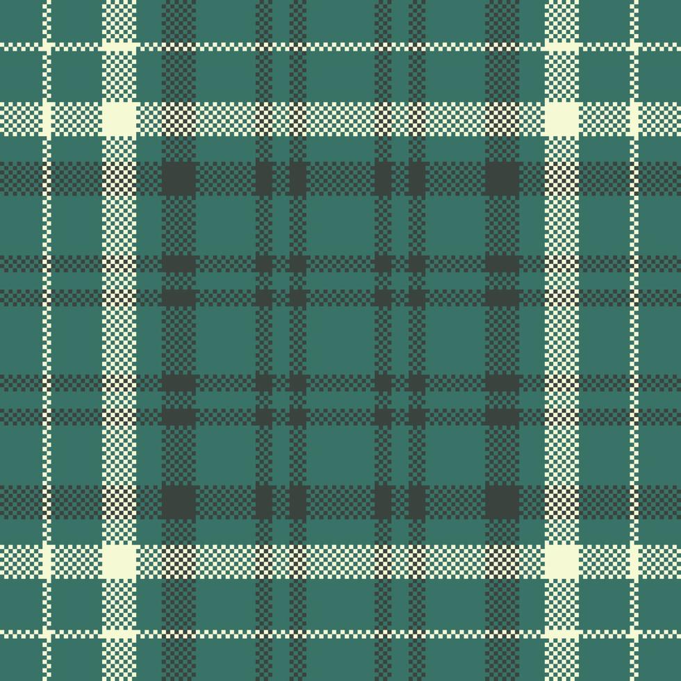 Pixel background vector design. Modern seamless pattern plaid. Square texture fabric. Tartan scottish textile. Beauty color madras ornament.