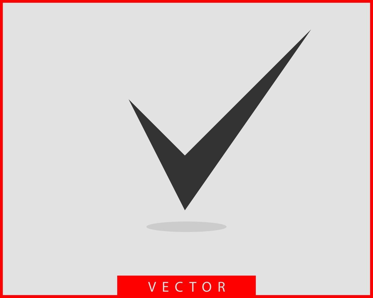 elemento de diseño de símbolo de vector de icono de marca de verificación.