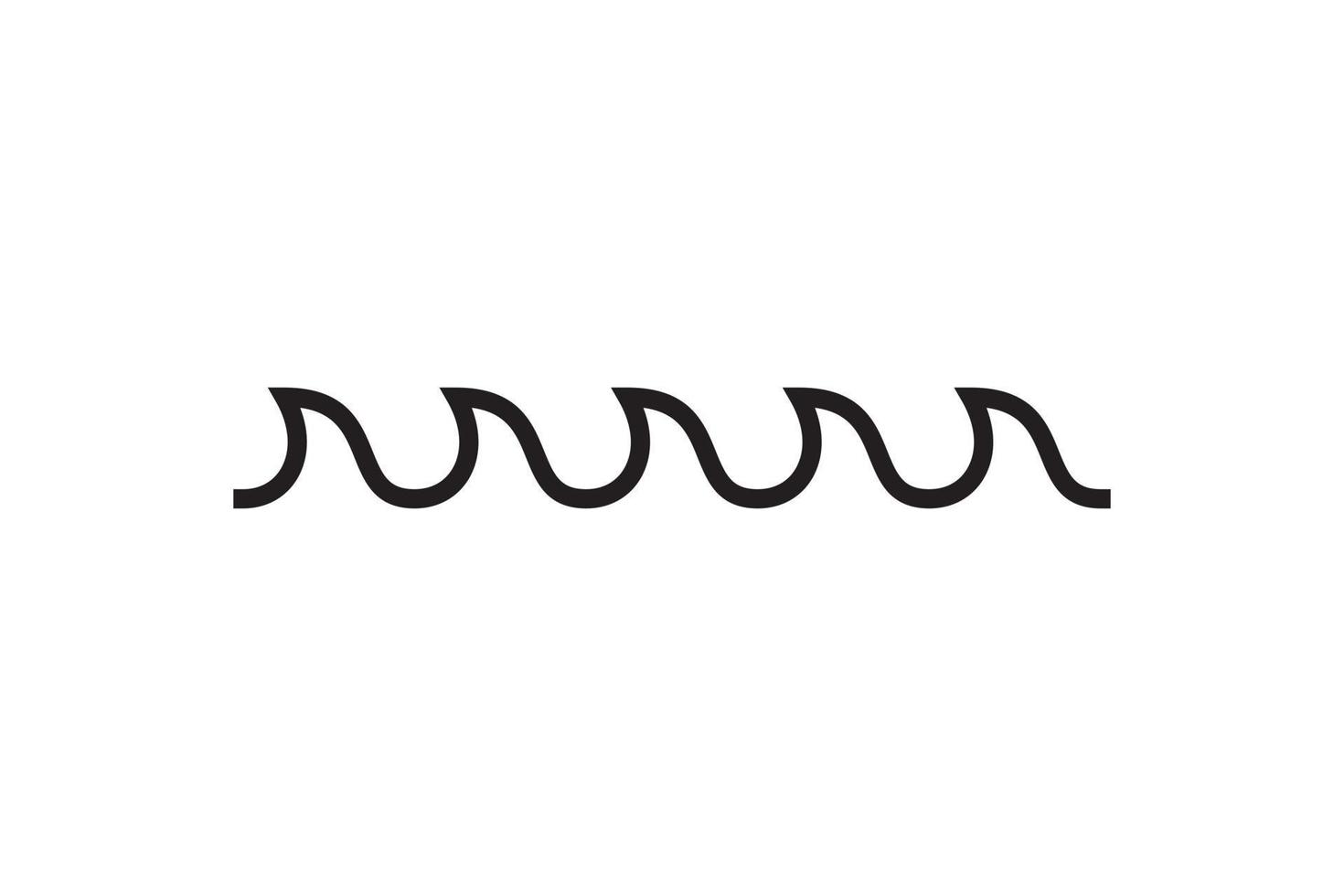 Sea icon wave illustration vector design. Ocean logo graphic element. Aqua symbol.