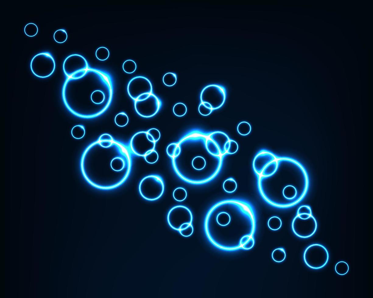 Abstract background bubble soap vector electric light. Spark flash effect. Bright curved line. Neon glowing curves.