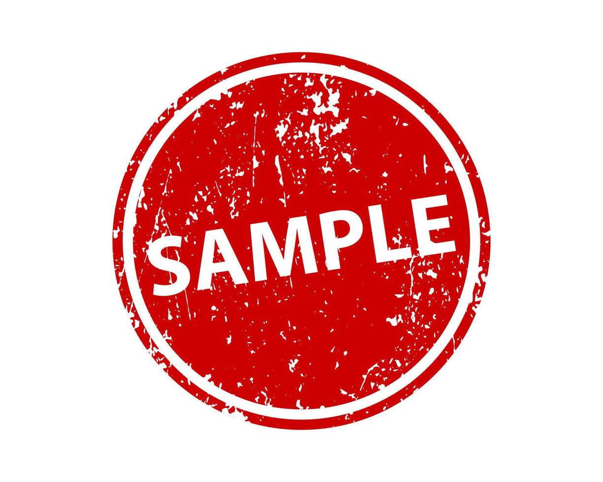 Sample sign sticker. Stamp vector texture.