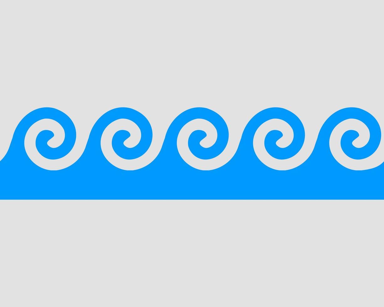 Waves vector design. Water wave icon. Wavy lines isolated.