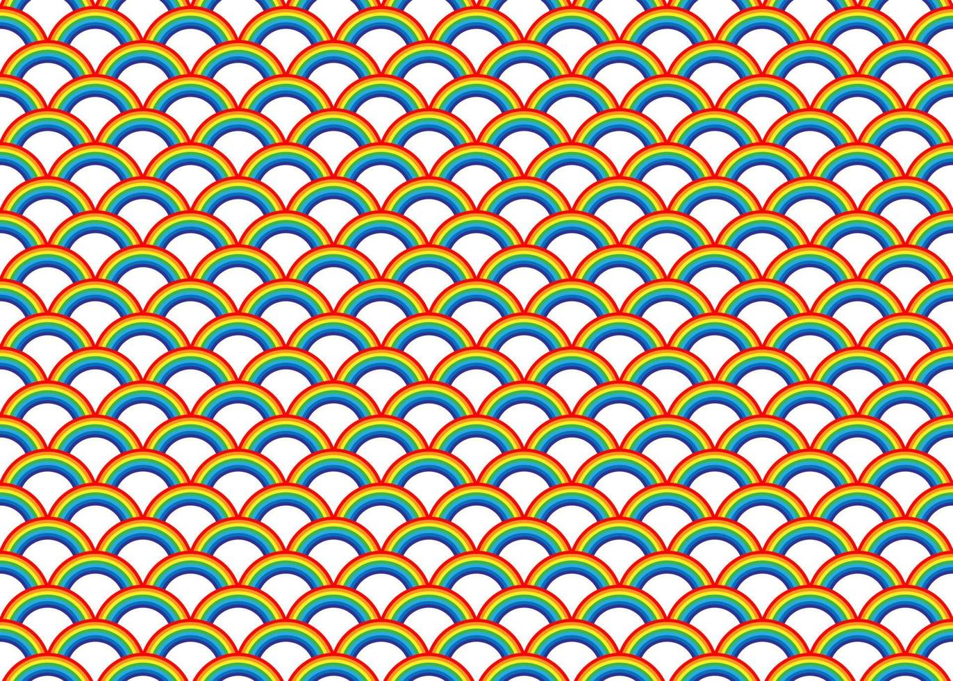 patrón de arco iris sin costuras. diseño de textura de vector de fondo colorido. fondo de pantalla de rayas de dibujos animados abstractos.