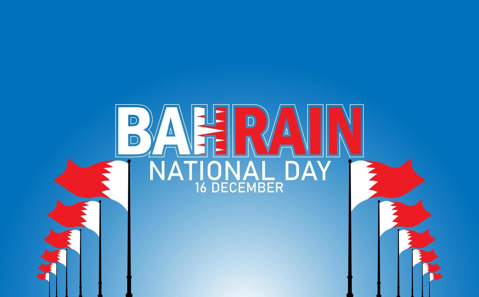 poster for Bahrain national day celebration vector