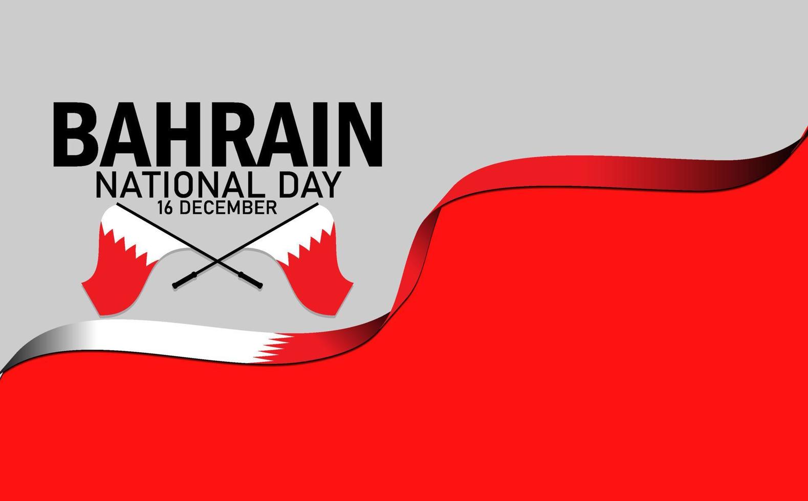 greeting card for Bahrain national day celebration vector