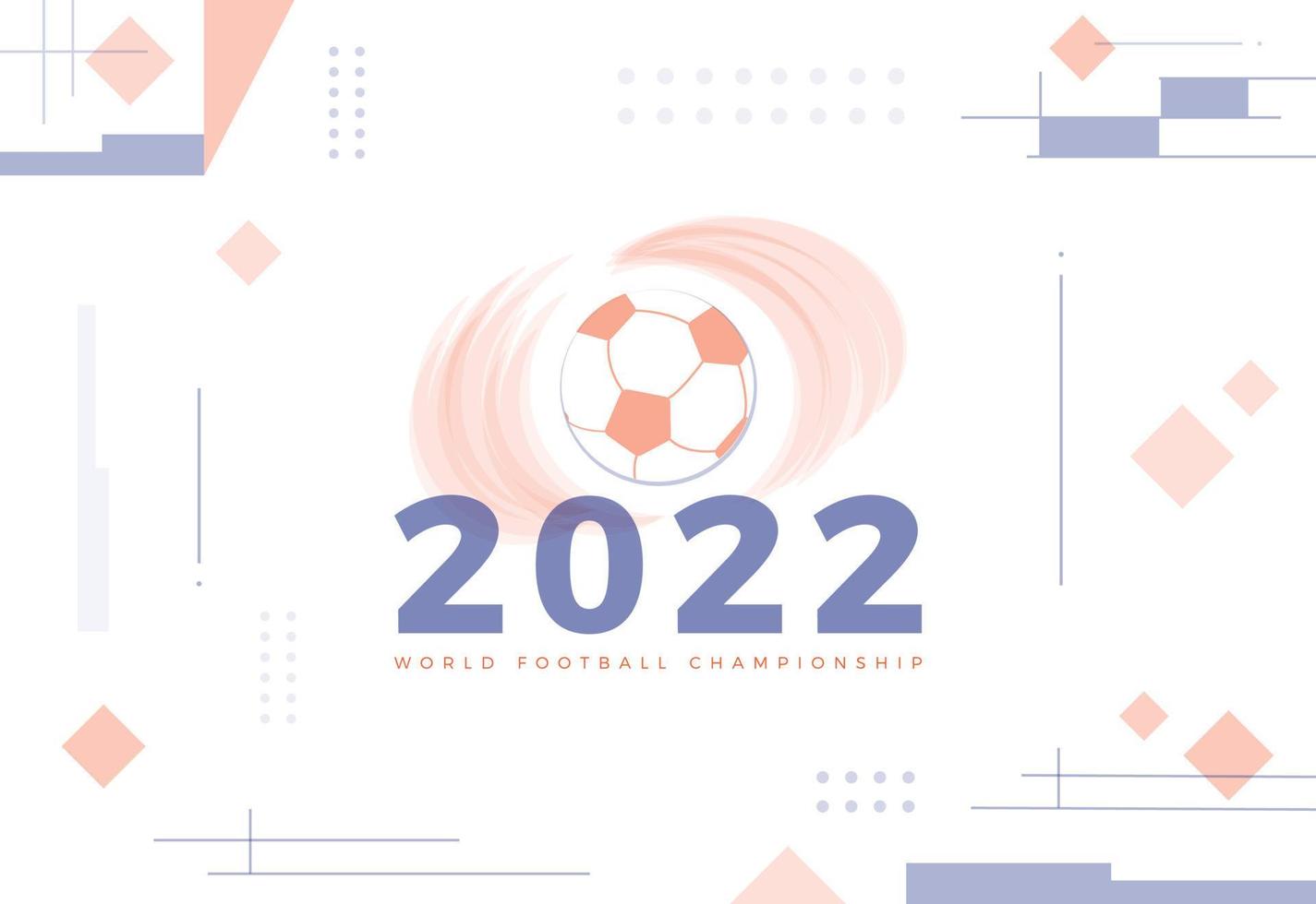 diseño de ilustración del campeonato mundial de fútbol 2022 vector