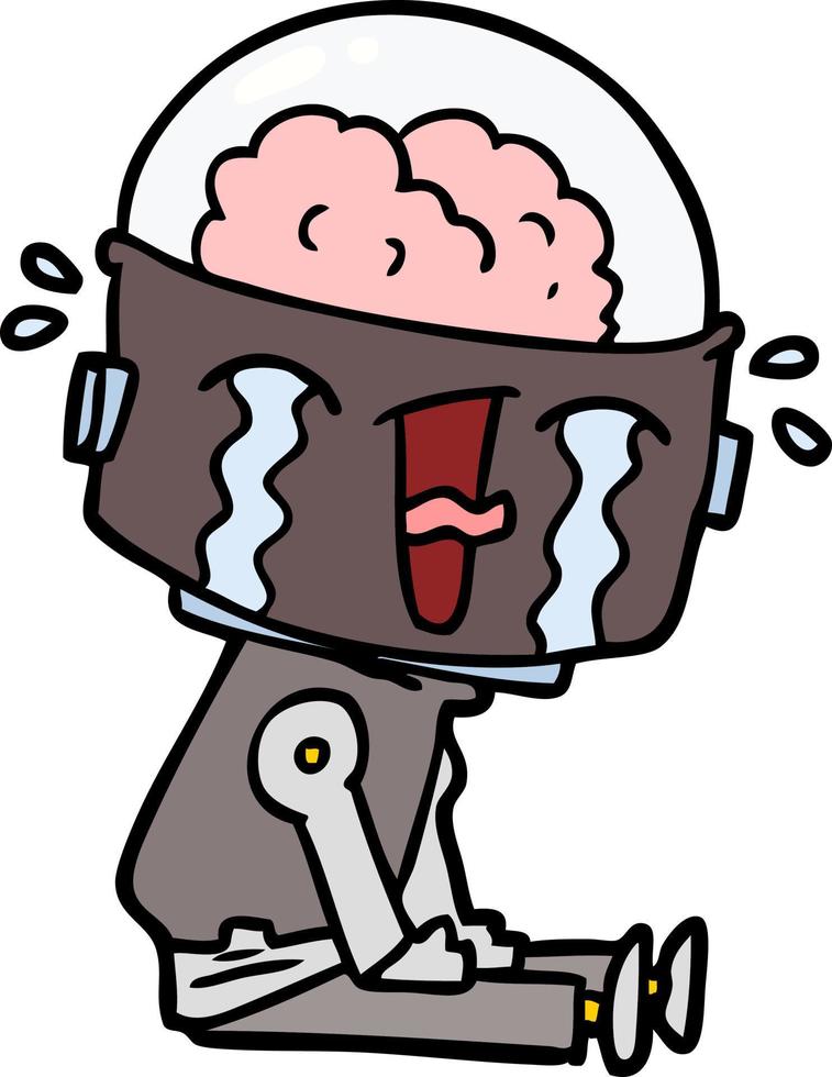 Vector robot character in cartoon style