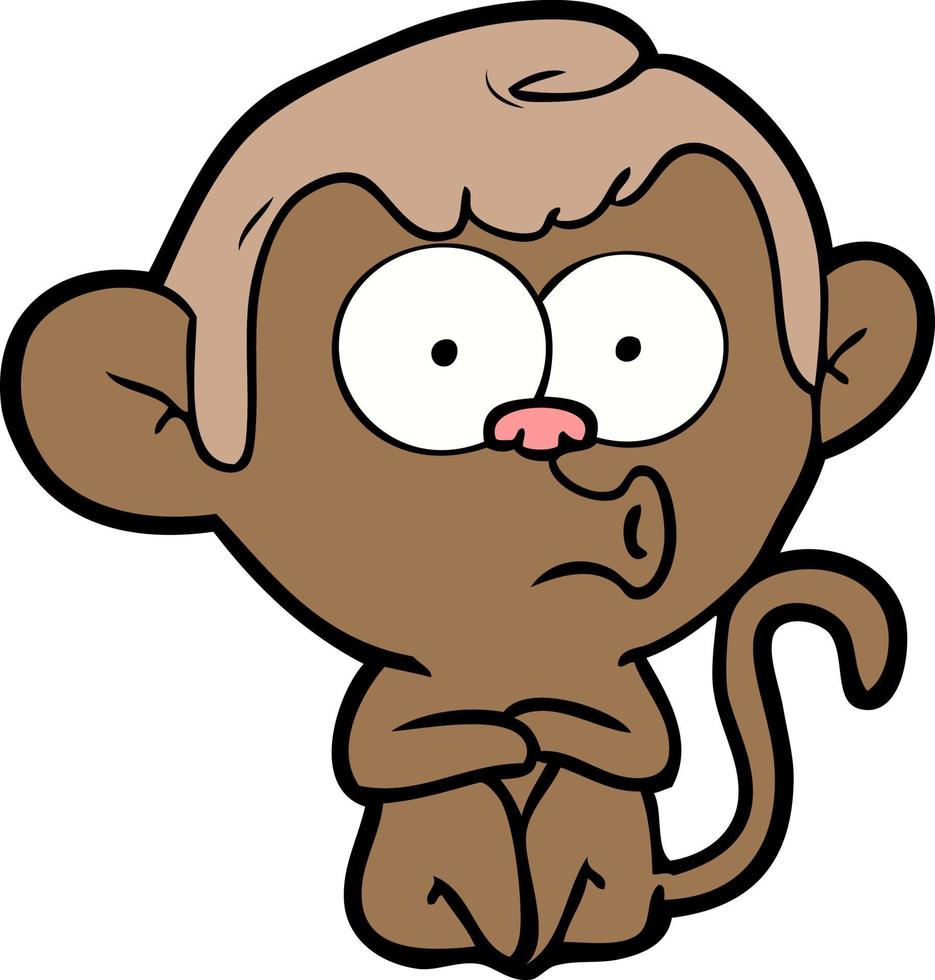 Vector monkey character in cartoon style