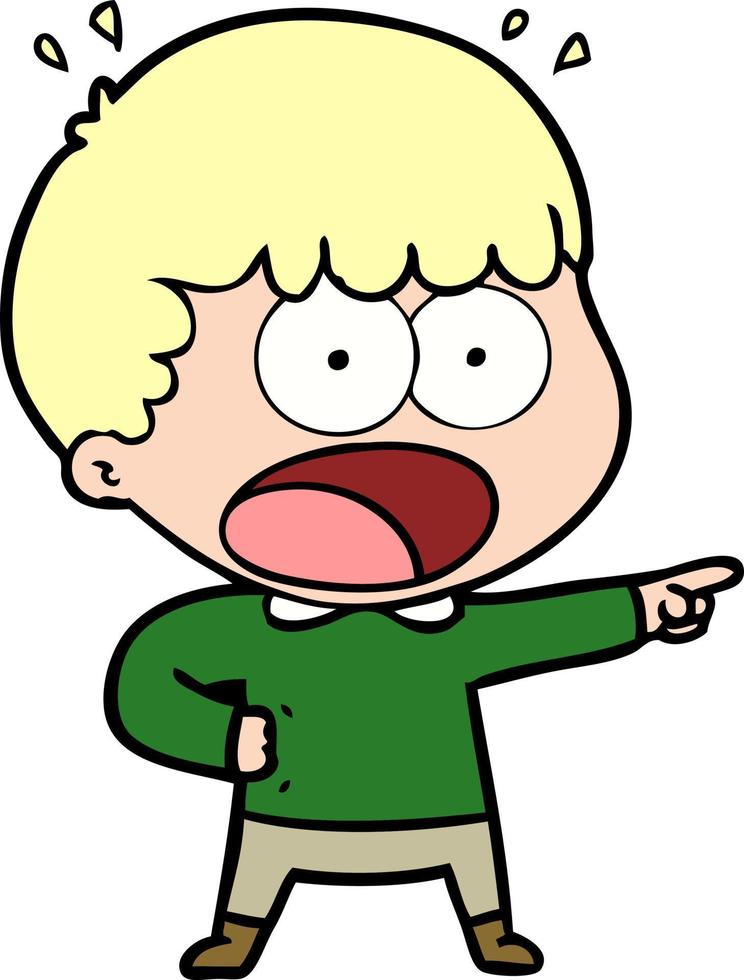 Vector boy character in cartoon style