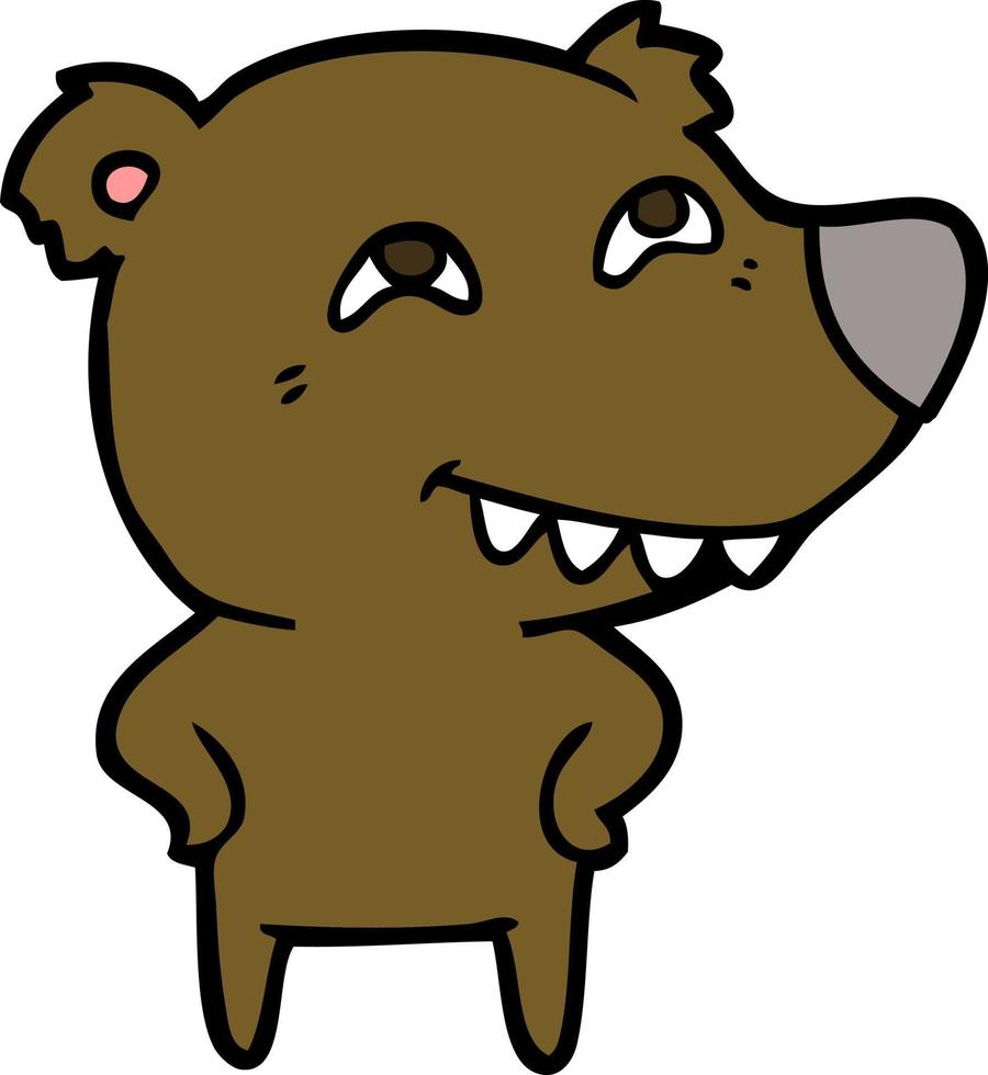 Vector bear character in cartoon style