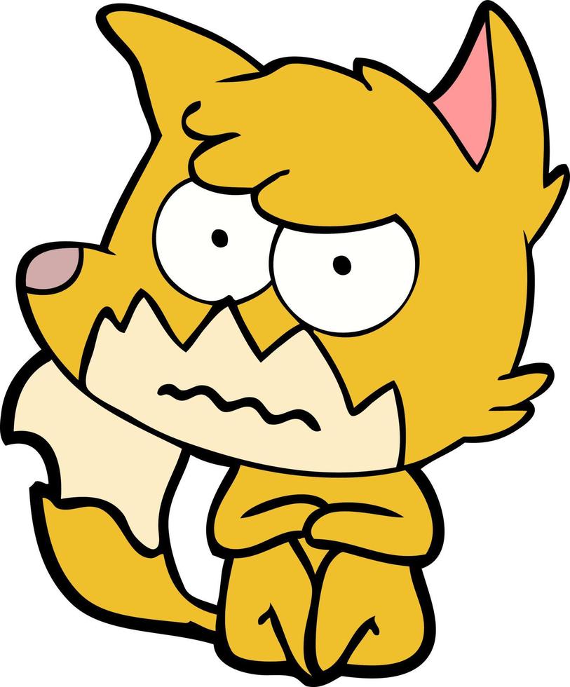 Vector fox character in cartoon style