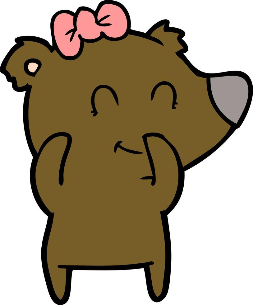 Vector bear character in cartoon style