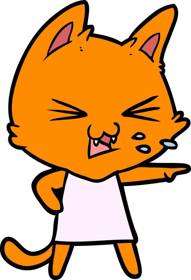 Vector cat character in cartoon style