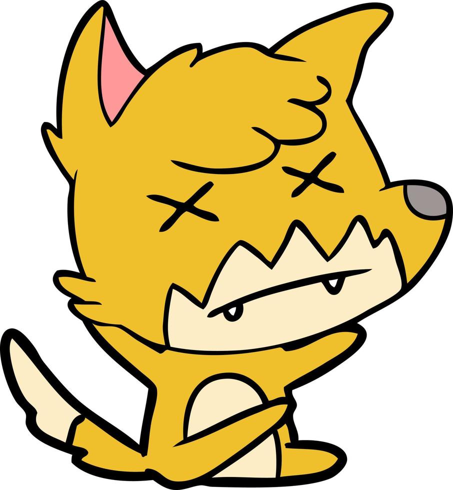 Vector fox character in cartoon style