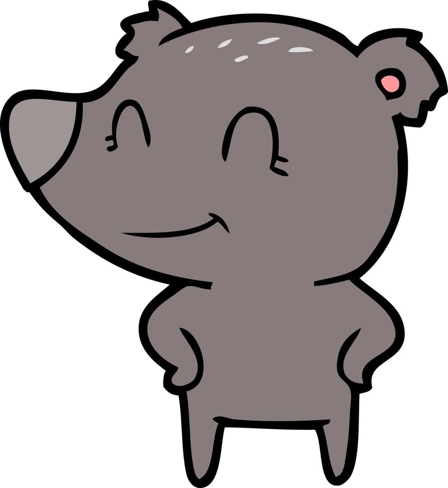 Vector bear character in cartoon style