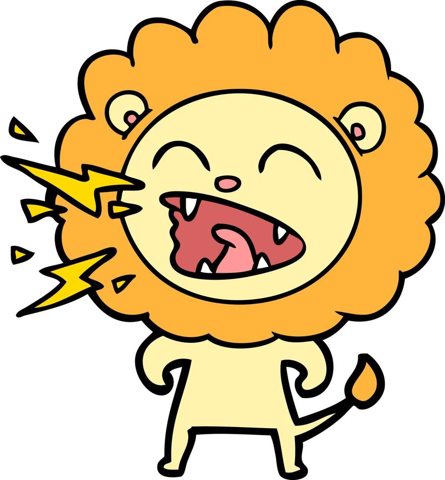 Vector lion character in cartoon style