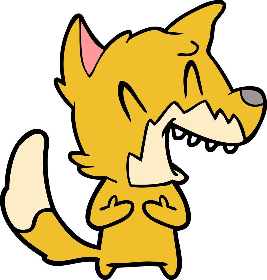 Vector fox character in cartoon style