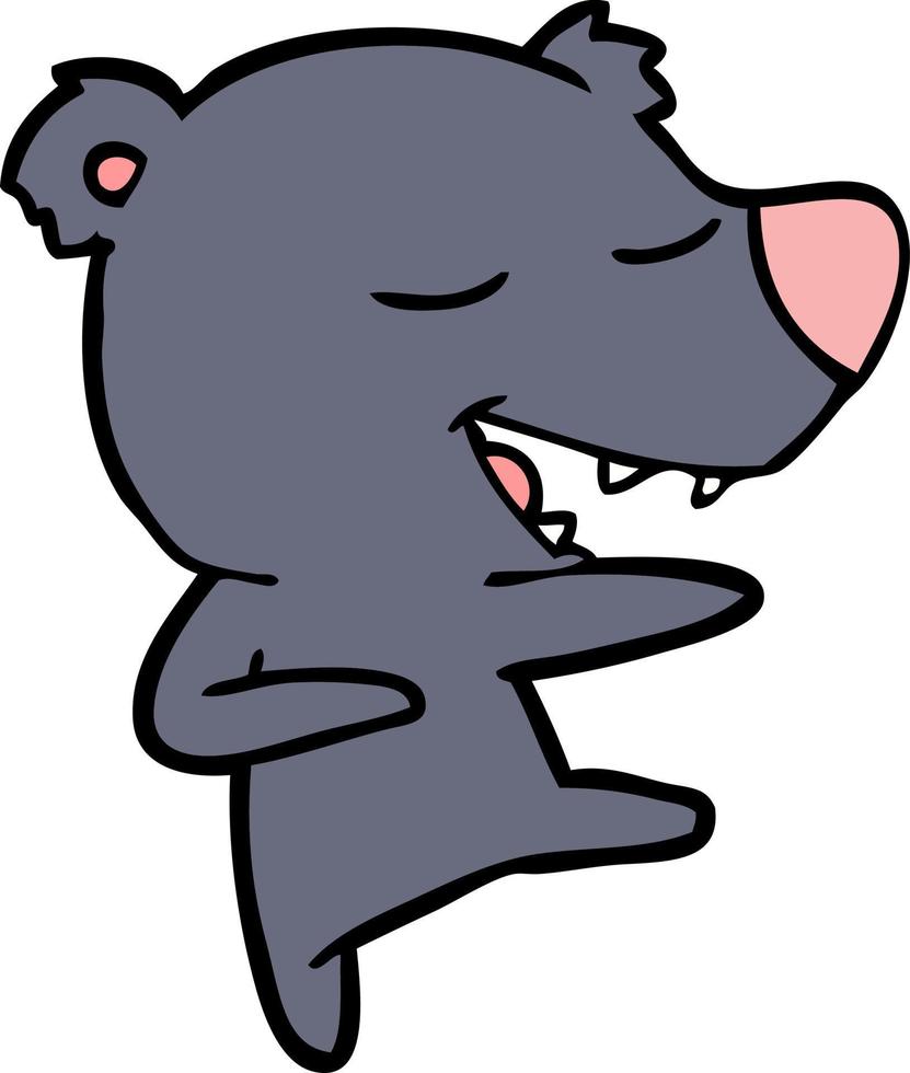 personaje de oso vectorial en estilo de dibujos animados vector