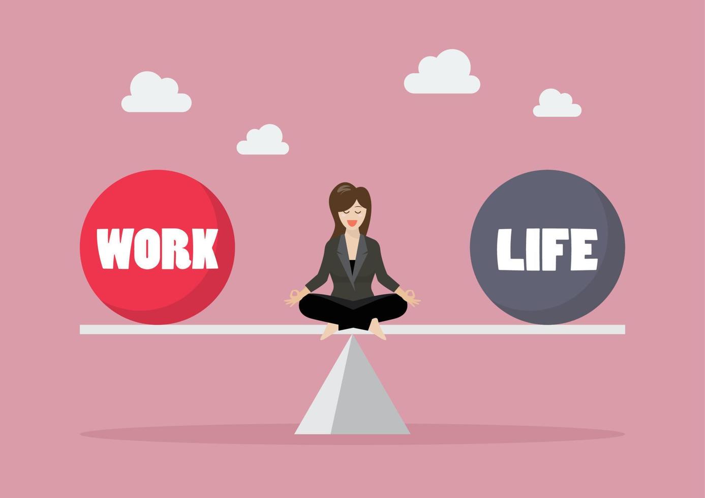 concepto de equilibrio de vida laboral vector